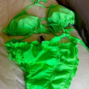 Green Two Piece Bikini
